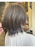 ナチュラルハイライトで透明感白髪染め+カット 17000円