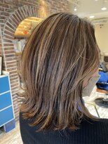 セピアージュ セプト(hair beauty clinic salon Sepiage sept)&nbsp;ハイライトカラー/白髪ぼかし/外ハネ/下赤塚