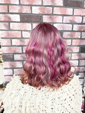 エクラート イーリス 高田馬場店(ECLART IriS) 【ブリーチ複数回で創る！】夢かわピンクバイオレット☆