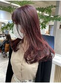 レイヤーカット×チェリーレッド