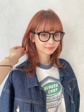 リトル 渋谷(little) ブリーチなしダブルイルミナカラーxぷつっとバング