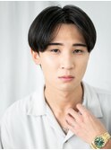 ビジネスシーンも◎黒髪がキマル大人マッシュショートa南越谷