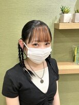 ジプソ(Gypso Hair salon)&nbsp;【 インナーバング × オレンジ 】