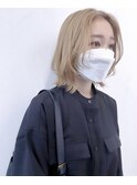 #レイヤーボブ#ブロンド#ベージュ#結べるボブ