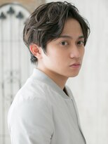 モッズヘアー メン 戸田公園店(mod's hair men)&nbsp;グレーベージュでビジネスも◎かきあげバングマッシュd戸田公園