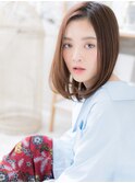 暖色系カラーツヤ髪前下がり小顔ストレートc5上尾20代30代40代