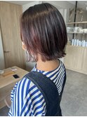 インナーカラーボブ