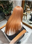 【qumu 横浜】シャーベットオレンジ×ケアブリーチカラー