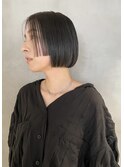 黒髪ボブ/大人ボブ/デザインカット