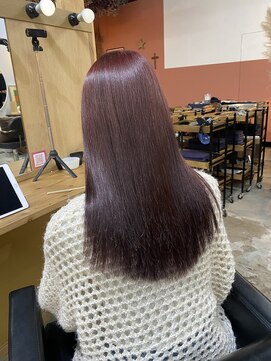 チャプター 問屋町(chapter) ブリーチなしダブルカラーピンクラベンダーブラウンカラー韓国