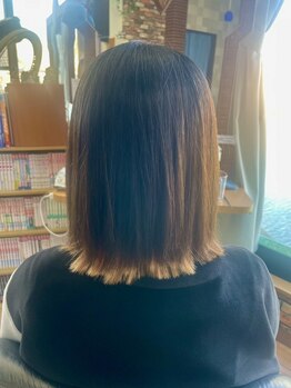 美容室アクアヘブンの写真/クセやうねりが気になる…まっすぐ過ぎないナチュラルなストレートが自慢！髪の傷みを抑えてツヤツヤに♪