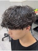 強めシャドウパーマ韓国ヘア