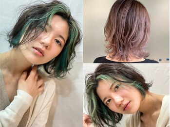 ティエラ 西新店(TIERRA)の写真/髪や頭皮に優しいこだわり商材◎ダメージを最小限に抑えたトレンドカラー[インナーカラー/ハイライト]