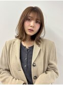 20代30代ボブ/ミディアムレイヤー／グレージュ/透明感/天神/大名