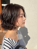 モック 蒲生四丁目店(moc) 大人ウェーブボブ+オーガニックヘアカラー