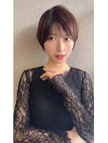 ダム(DaM) ショートボブ髪型20代30代40代50代前髪あり前髪な し面長丸顔