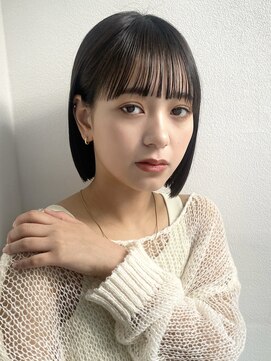 ラミエバイメルト 下北沢(lamie by melt) 花田ボブ縮毛矯正ストレートパーマ髪質改善下北沢韓国顔周り黒髪