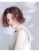 ロンドンガール風オレンジボブ