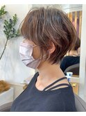 ふんわり柔らかいショートボブ☆透明感マロンベージュ