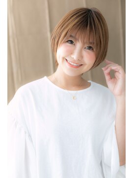 カバーヘア ブリス 大宮西口(COVER HAIR bliss) 透けバング外国人風こなれハイトーンミニボブZ大宮10代20代30代