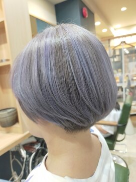 ヘアサロンアンドヘアメイクディー(hair salon hair make D) 仙台D　マッシュボブ×グレイパープルヘア×ショートレイヤー