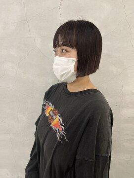 エンドリンク(endlink) 秋カラーダークブラウンぱつっとボブ