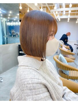 ロンドアジュール 横浜(Lond azur) 大人可愛いミニボブ【久保田夢美】横浜 ショコラアッシュ