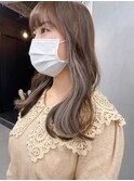 インナーカラーショコラアッシュヘルシースタイル波巻きぎゃう