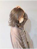 20代30代40代韓国ヘアハイライト透け感カラーくびれミディ