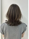 小顔斜め前髪×グレージュカラー×くびれレイヤーb