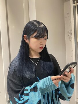 アルカナ 明治神宮前原宿(ARCANA) グレーベージュ レイヤー前髪パーマ アッシュブラック