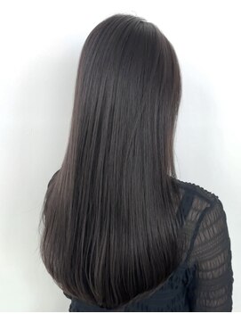 ワン バイ ジエクト(One by The Ect) 【レイヤーロング】韓国式髪質改善カラーで艶々グレージュ