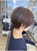ショートボブ×コーラルブラウン【船橋、西船橋、新船橋、塚田】