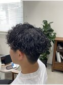 波巻きパーマ
