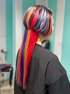 マティーナ ヘアー 池袋(Matina hair) 【ロングウルフ×デザインカラー】20代30代40代50代