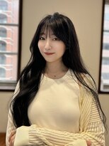 マレン(MAREN)&nbsp;韓国風暗髪ウェーブ/地毛風ブラックアッシュ