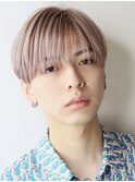 シースルーマッシュ韓国ヘアカルマパーマ韓国マッシュピンク