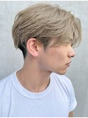 ツイストスパイラルパーマツーブロックマッシュメンズマッシュ