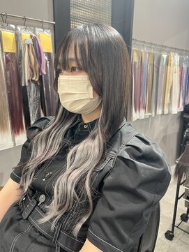 ラヴィキョート(Lavy kyoto) エクステインナーカラーグレーロング黒髪◎20代30代40代50代
