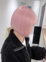 ペレ 渋谷(PELE)&nbsp;イメチェン/ホワイトブロンド/外ハネボブ/ワイドバング/渋谷