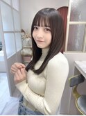 前髪カットが可愛い☆透明感ブラウンカラー