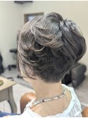 サイドパーマ×アシメ×刈り上げ