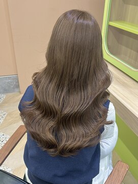 イオエ 西梅田(ioe) ブリーチなしカラー/髪質改善/ミルクティーベージュ/小顔ヘア