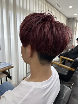 トゥーミー(to mee) 【メンズ】ブリーチ1回ワインレッド♪【小松】