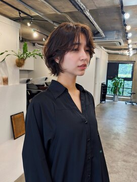 ヒュージ 三軒茶屋(huge) ショートボブ/ミニボブ/ニュアンスパーマ/顔周りカット/20代30代