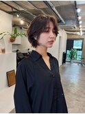 ショートボブ/ミニボブ/ニュアンスパーマ/顔周りカット/20代30代