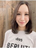 韓国ヘア/韓国レイヤー/グレージュ/前髪カット/20代30代40代50代