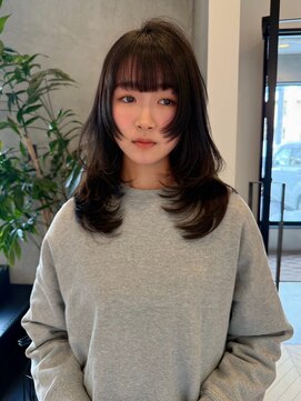 ラヴィズム 長岡店(LUVISM) 韓国/顔周りレイヤー/ダブルカラー/ベージュ/前髪新潟長岡宮関