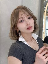 ロンドリメゾン 原宿(Lond re Maison.)&nbsp;ミニボブレイヤー/レイヤーカット/グレーブラウン/顔周り/原宿