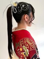 オレンジペコ(orange peco)&nbsp;和装ヘア タイト 卒業式 ヘアアレンジ 黒髪 アップスタイル 20代